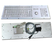 Vandal - ความต้านทานพีซี IP65 Industrial Keyboard พร้อม trackball โลหะ 25 มม