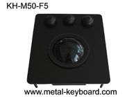 USB Port Black Metal Panel เมาส์ลูกกลิ้งอุตสาหกรรมพร้อมบอลเรซินขนาด 50 มม