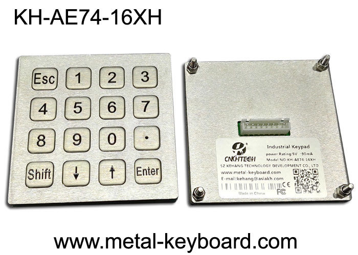 4x4 Layout Industrial PC Keyboard พอร์ต USB Matrix สำหรับ Kiosk Fuel Gas Station