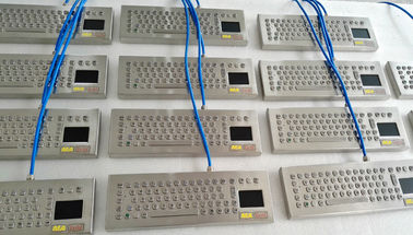 Stainless Steel Desktop Industrial Mechanical Keyboard with Touchpad Rugged