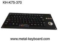คีย์บอร์ดอุตสาหกรรมซิลิโคนแบ็คไลท์ขนาดกะทัดรัดพร้อม Trackball 75 Keys 5.0VDC