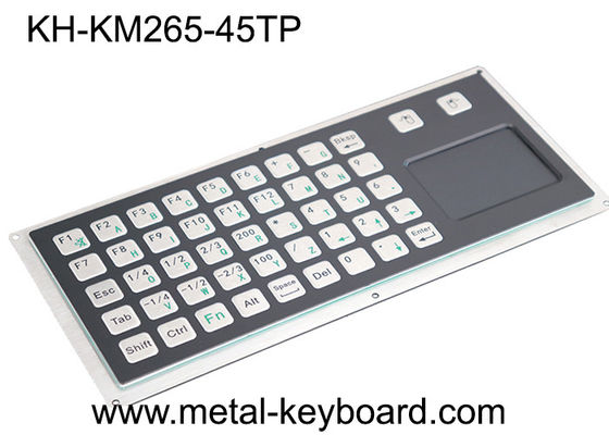 PS / 2 45keys 5VDC Panel Mount Metal Keyboard พร้อมทัชแพด