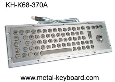 คีย์บอร์ดอุตสาหกรรมที่ทนทานกันน้ำพร้อม Trackball 70 Keys สำหรับ Kiosk อินเทอร์เน็ต